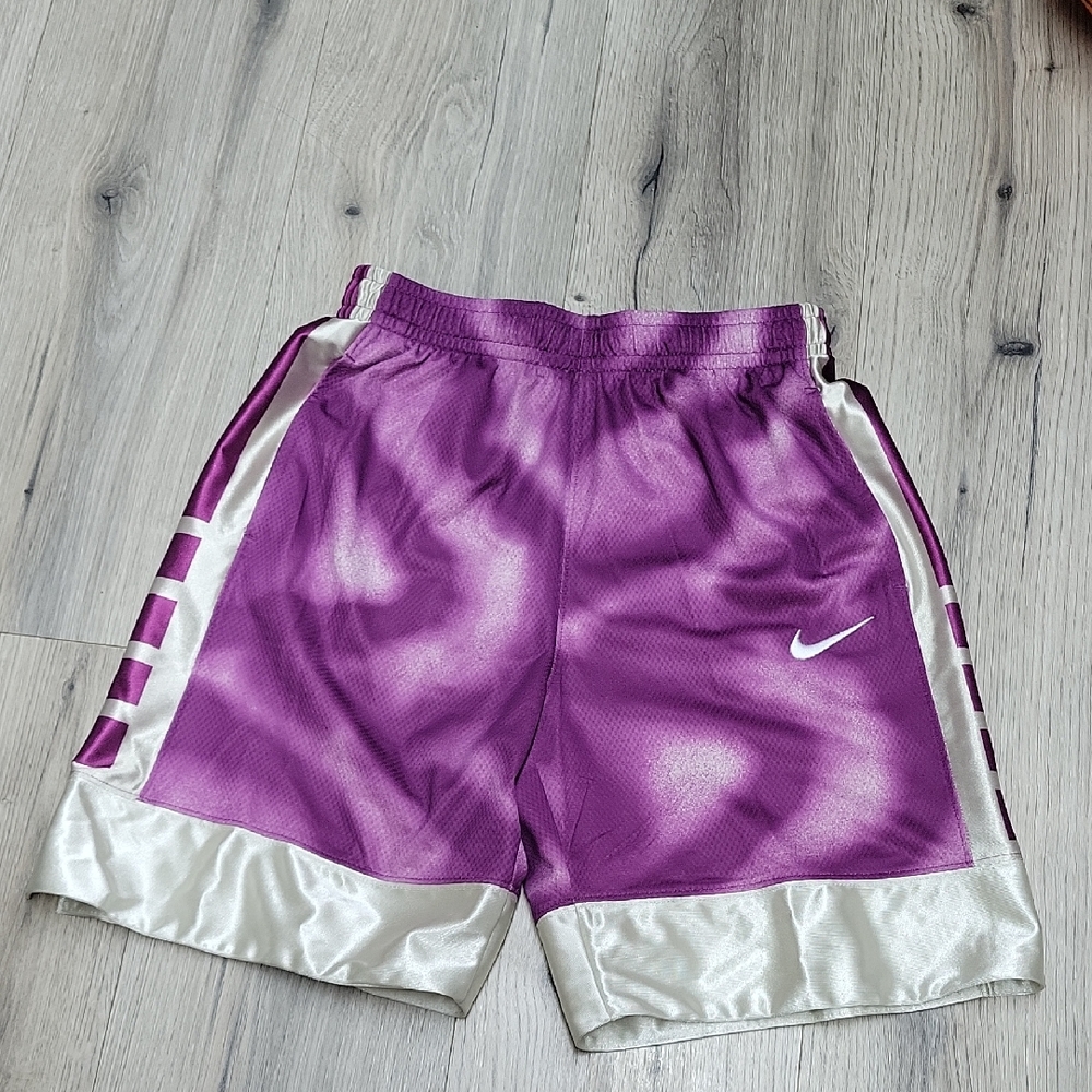 Nike Purple and White Athletic Shorts